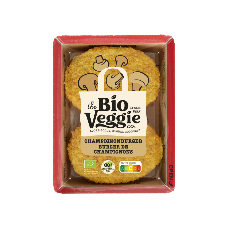 Burger aux champignons - 2 x 80 gr - The Bio Veggie Co.