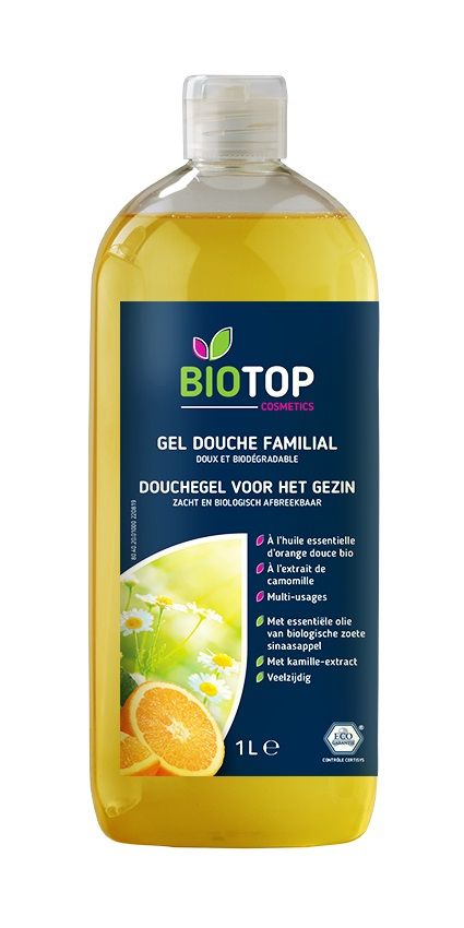 Gel douche huile essentielle orange camomille - 1 L - BioTop