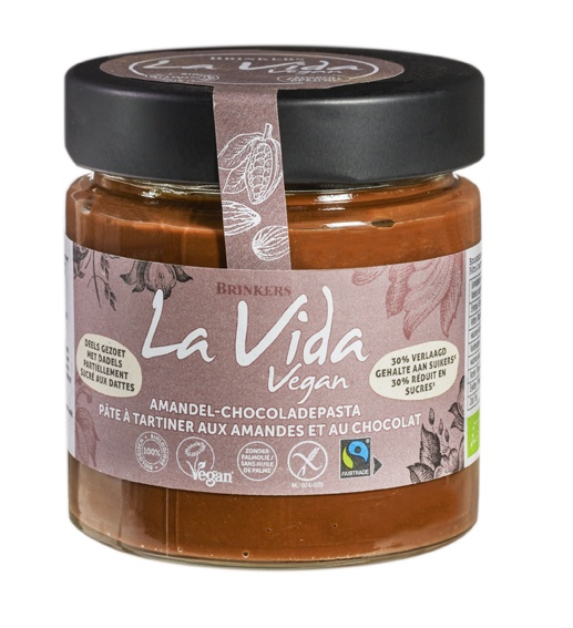 Pâte à tartiner amandes chocolat vegan - 200 gr - La Vida Vegan