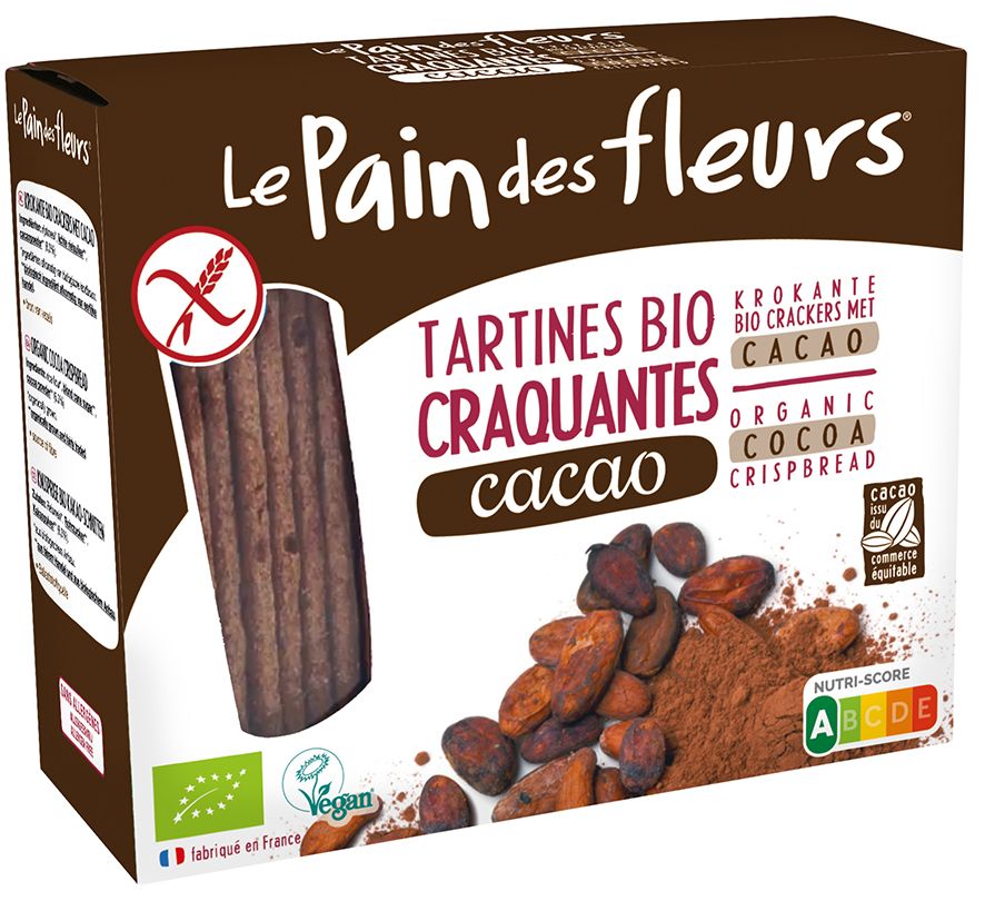 Tartines au cacao bio - 160 gr - Le Pain des Fleurs