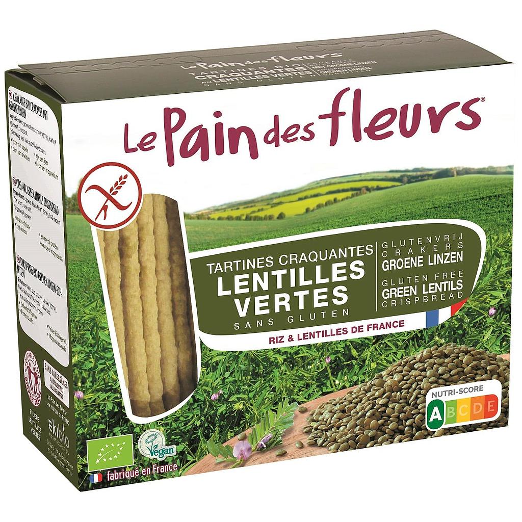 Tartines aux lentilles vertes bio - 150 gr - Le Pain des Fleurs