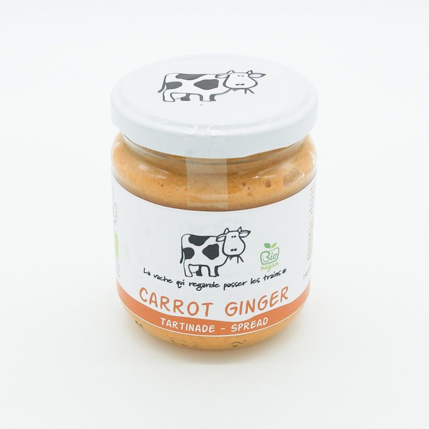 Tartinade carotte gingembre bio - 190 gr - La Vache